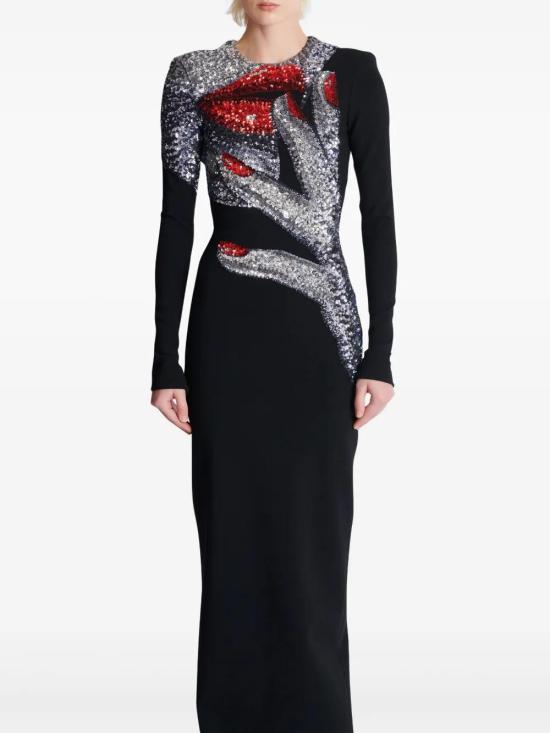  발망 롱 원피스 EF0RR960PC93 - BALMAIN