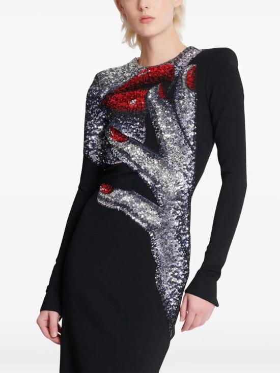  발망 롱 원피스 EF0RR960PC93 - BALMAIN