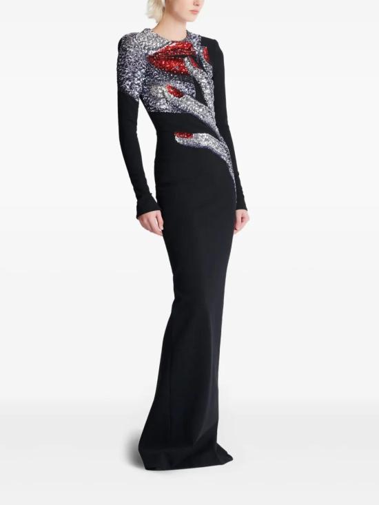  발망 롱 원피스 EF0RR960PC93 - BALMAIN