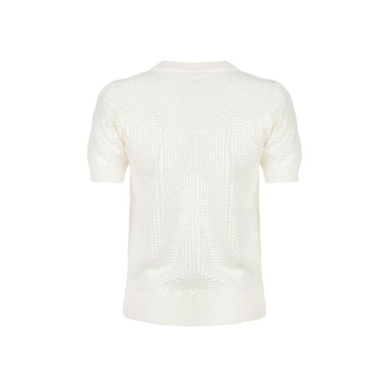  파로쉬 스웨터 P25 COBALTO D540882 002 Bianco - PAROSH