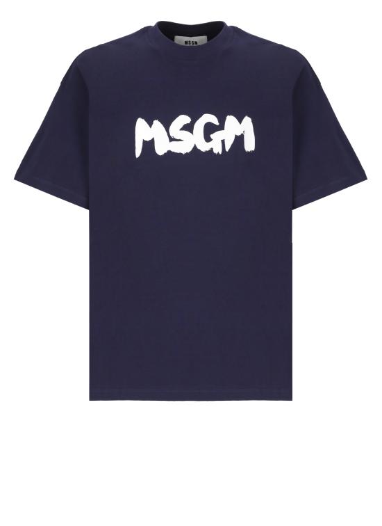 25SS 엠에스지엠 반팔 티셔츠 3840MM10525700287 NAVY DOM