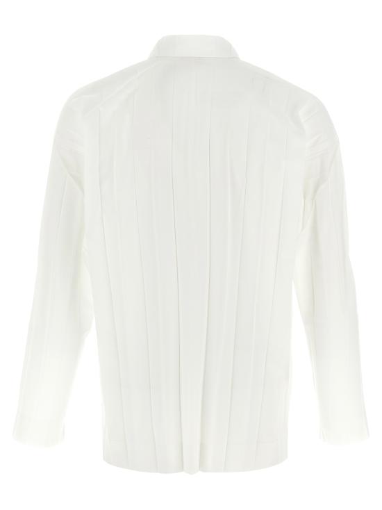  옴므 플리세 이세이 미야케 긴팔 셔츠 HP56FJ30601 WHITE DOM - HOMME PLISSE' ISSEY MIYAKE