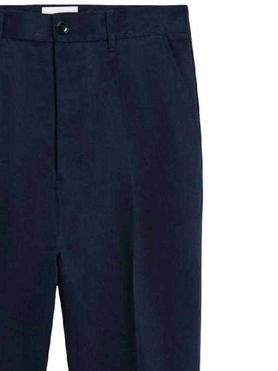  아미 스트레이트 팬츠 HTR121 CO0103 4011 NAVY BLUE DOM - AMI