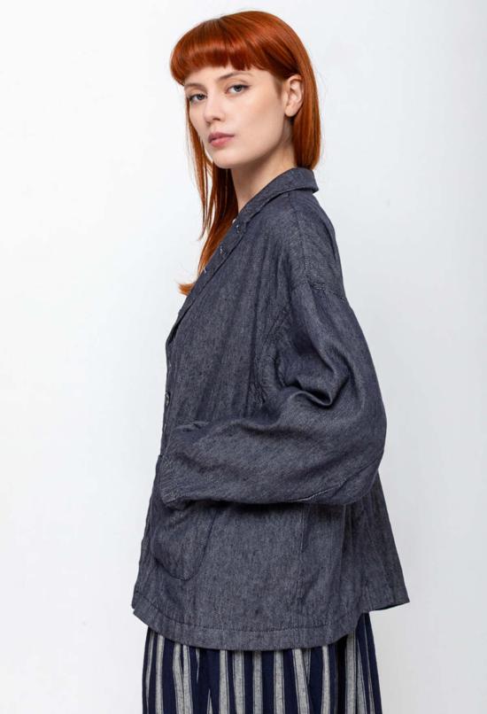  이치 앤티퀴트 데님 원피스 Ichi Antiquites 데님 재킷 네이비 - ICHI ANTIQUITES