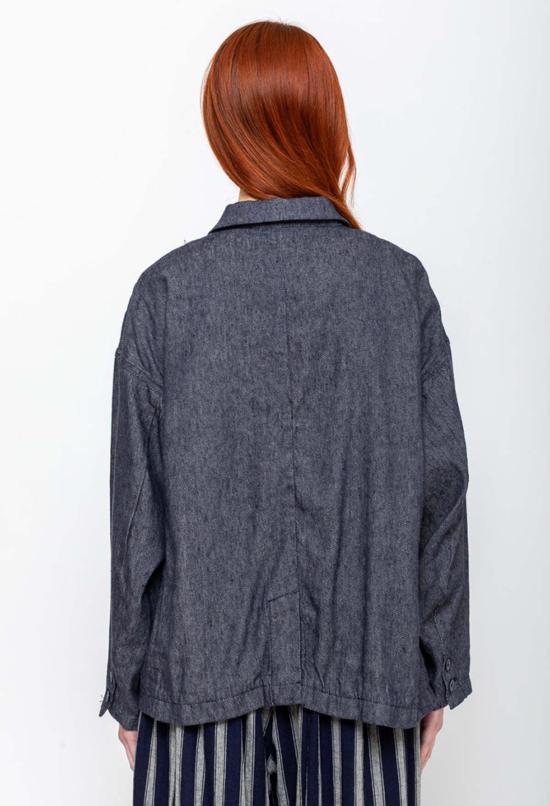  이치 앤티퀴트 데님 원피스 Ichi Antiquites 데님 재킷 네이비 - ICHI ANTIQUITES