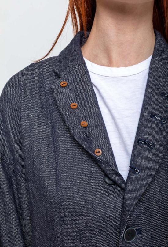  이치 앤티퀴트 데님 원피스 Ichi Antiquites 데님 재킷 네이비 - ICHI ANTIQUITES