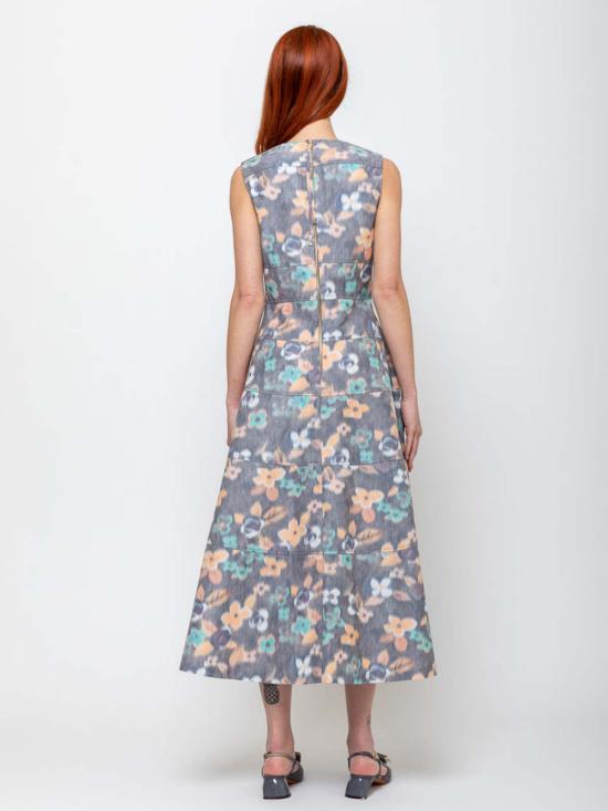  오디 롱 원피스 플로럴 프린트 드레스 - ODEEH