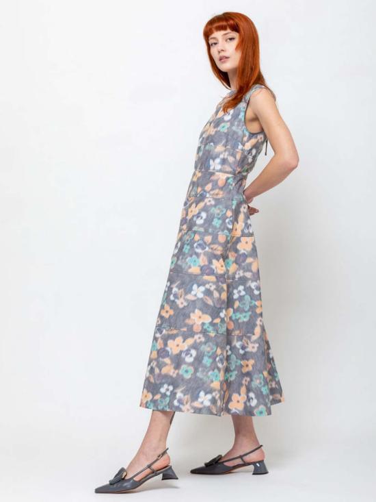  오디 롱 원피스 플로럴 프린트 드레스 - ODEEH