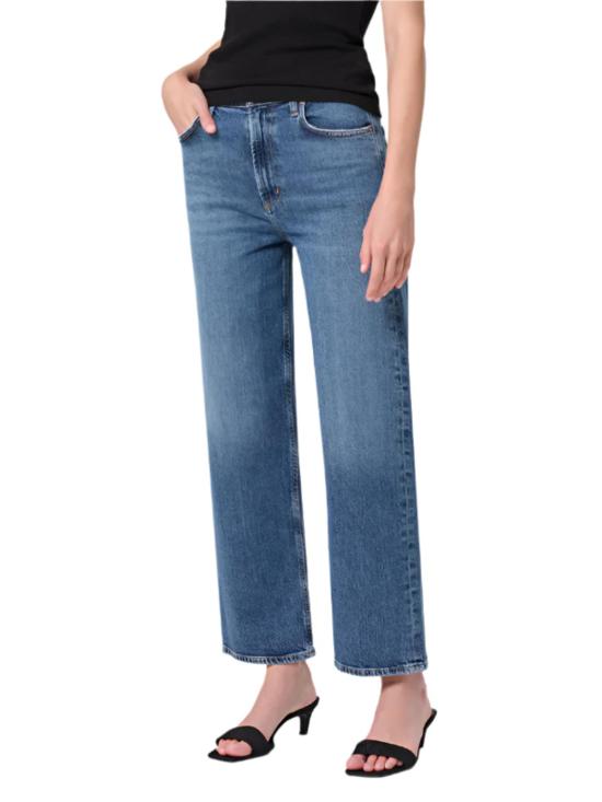  에이골디 데님 팬츠 아골드 렌 하이라이즈 와이드 레그 픽스 - AGOLDE