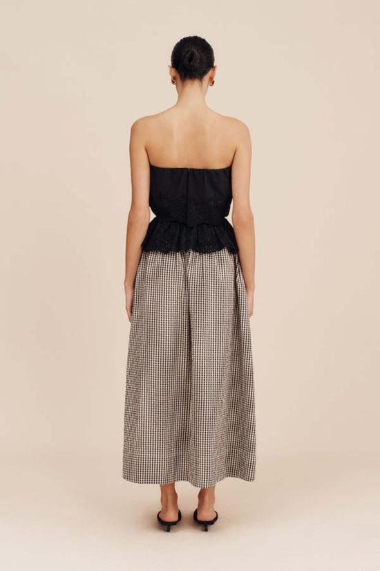  포제 블라우스 포세 베릴 스트랩리스 탑 블랙 - POSSE