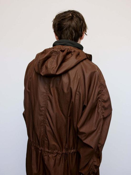  르메르 롱패딩 브루넷 나일론 레인 파카 브루넷 - LEMAIRE