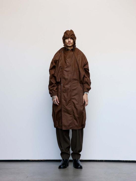  르메르 롱패딩 브루넷 나일론 레인 파카 브루넷 - LEMAIRE