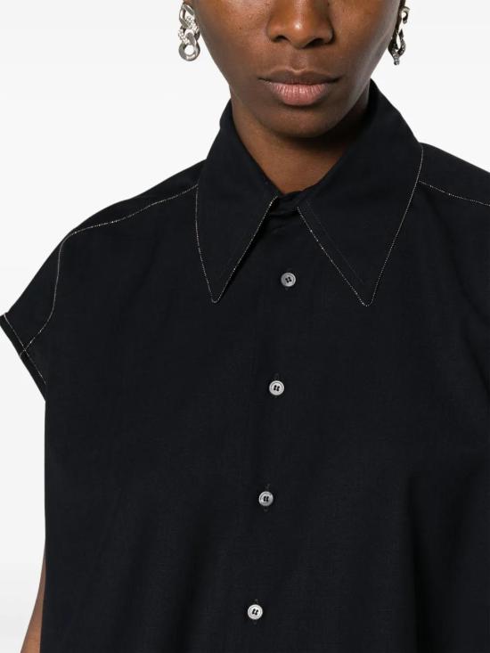  파비아나 필리피 블라우스 CAD264F241D620M466 navy - FABIANA FILIPPI