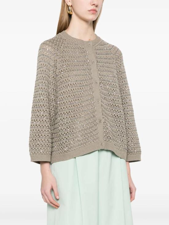  파비아나 필리피 가디건 MAD275F528L3530000 olive green - FABIANA FILIPPI