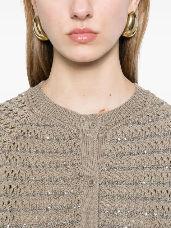  파비아나 필리피 가디건 MAD275F528L3530000 olive green - FABIANA FILIPPI