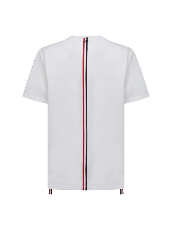 26SS 톰브라운 반팔 티셔츠 MJS056A00050 100 WHITE - THOM BROWNE