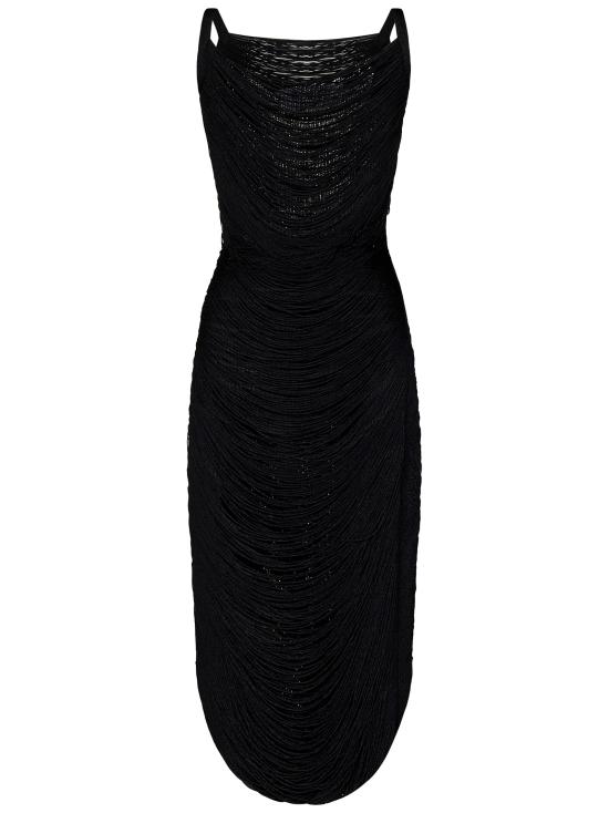 25SS 디 아티코 미디 원피스 250WCW00239KVV015AA 100 Black - THE ATTICO