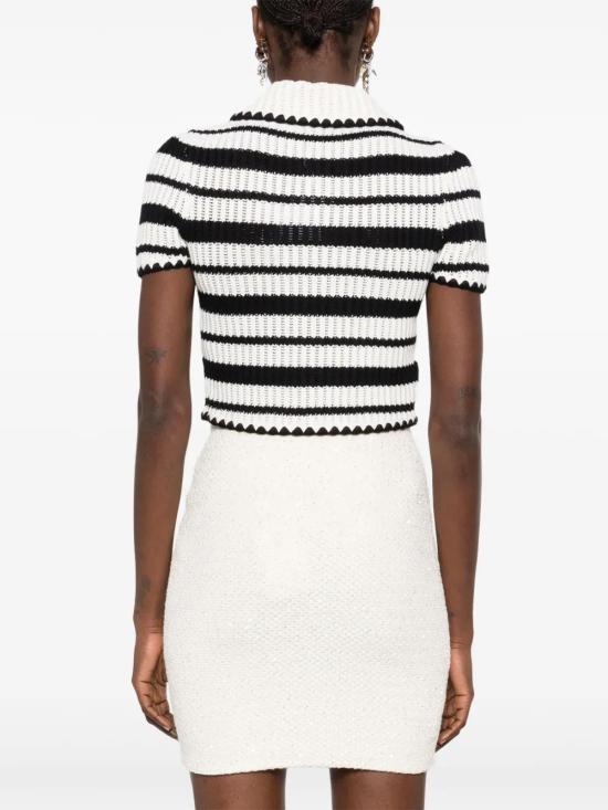  셀프 포트레이트 블라우스 SS25126T black - SELF PORTRAIT