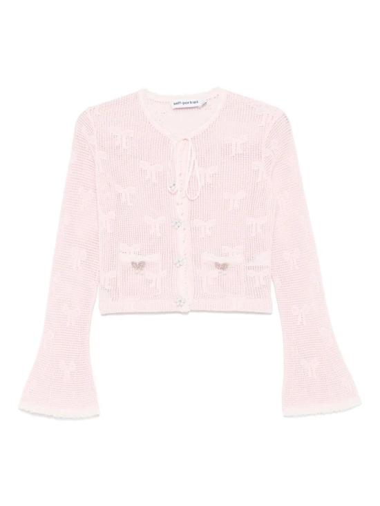  셀프 포트레이트 가디건 SS25164C pink