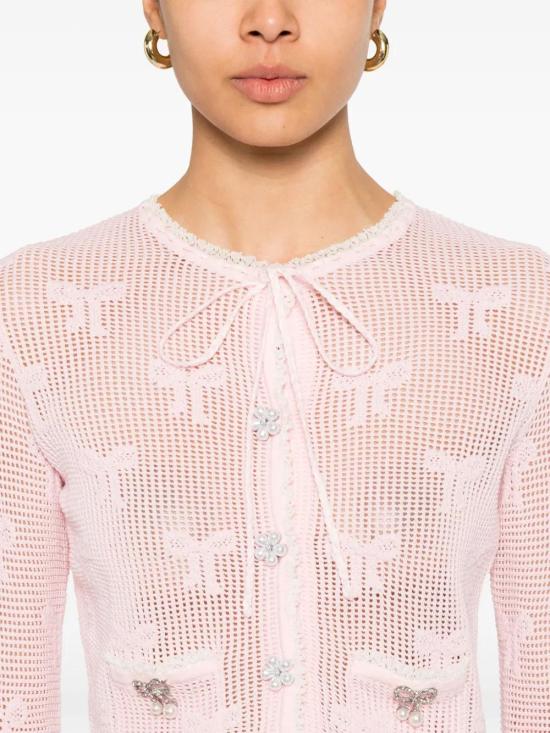  셀프 포트레이트 가디건 SS25164C pink - SELF PORTRAIT