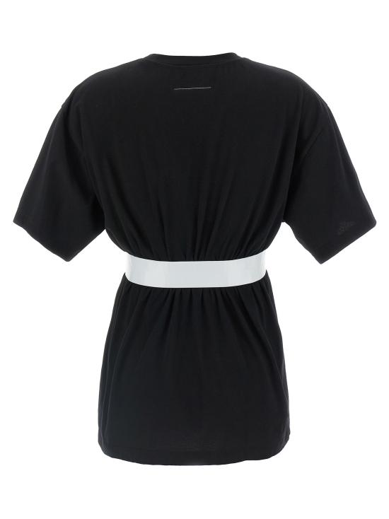 25SS MM6 메종마르지엘라 반팔 티셔츠 S52GC0335M20048900 White Black - MM6 MAISON MARGIELA