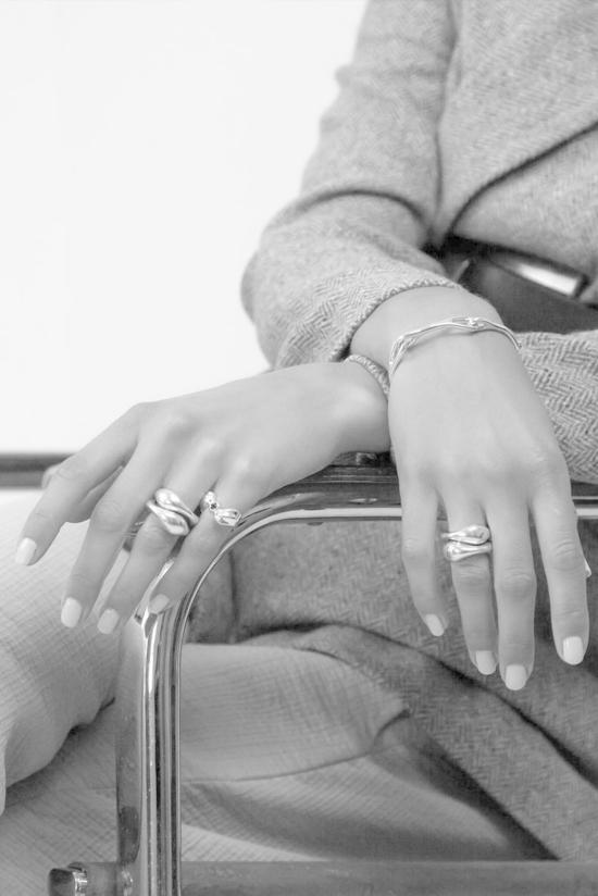  엠엠 드럭 반지 Mm Druck Eva 더블 세트 링 스털링 실버 - MM DRUCK