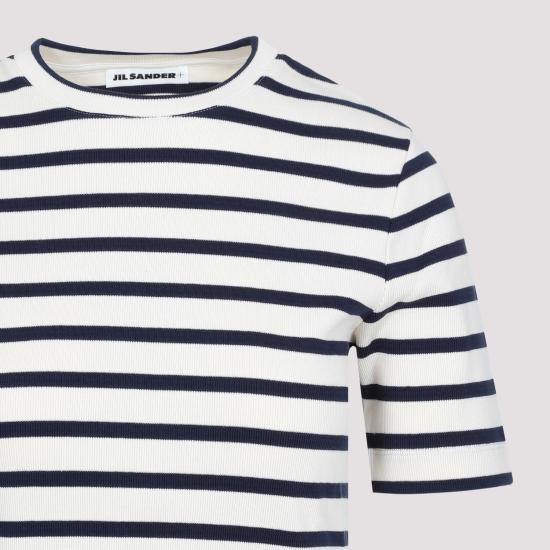 25FW 질샌더 반팔 티셔츠 J40GC0111 J46497 124 MARINIERE - JIL SANDER