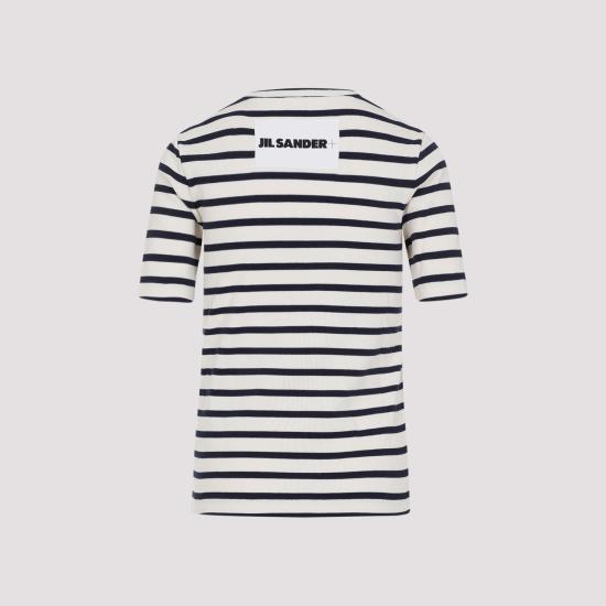 25FW 질샌더 반팔 티셔츠 J40GC0111 J46497 124 MARINIERE - JIL SANDER