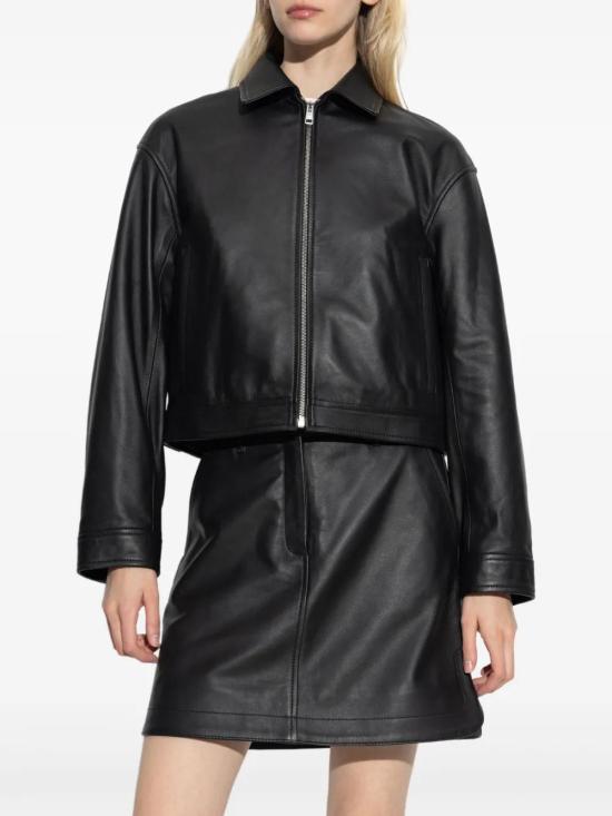  메종키츠네 가죽 자켓 OW02130LR0019 - MAISON KITSUNE