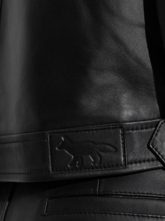  메종키츠네 가죽 자켓 OW02130LR0019 - MAISON KITSUNE