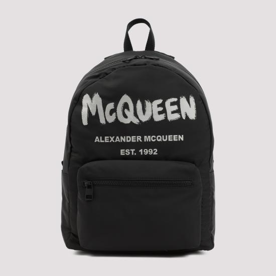 25FW 알렉산더 맥퀸 백팩 646457 1AABW 1073 BLACK OFF WHITE - ALEXANDER MCQUEEN