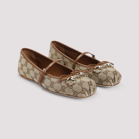 25FW 구찌 플랫 슈즈 814321 FAD6C 9745 BEIGE EBONY - GUCCI