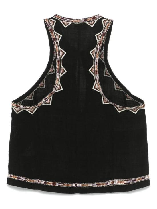  이자벨마랑 민소매 티셔츠 HT0697FBC2J09I black - ISABEL MARANT