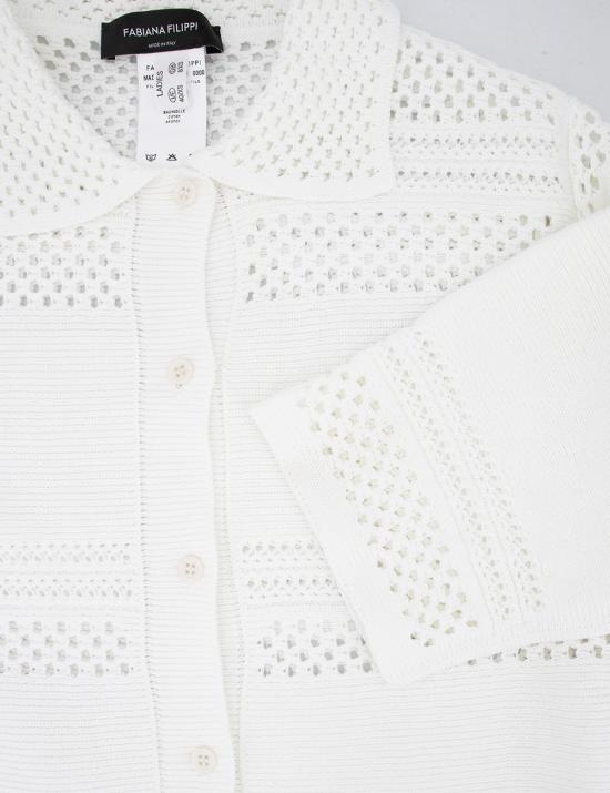 25SS 파비아나 필리피 폴로 티셔츠 MAD275F492D290 21 BIANCO OTTICO - FABIANA FILIPPI