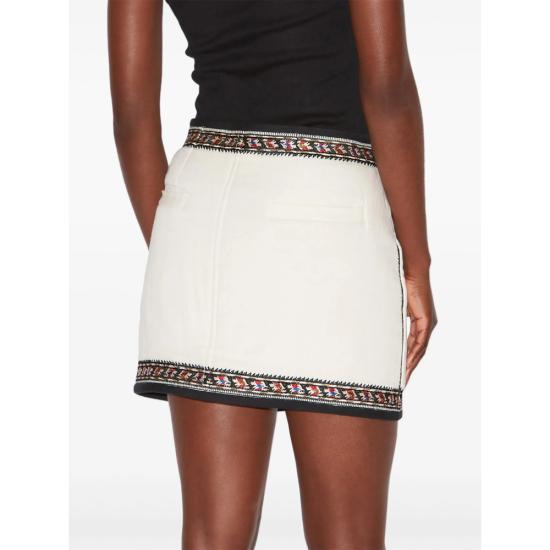 25SS 이자벨마랑에뚜왈 미디 스커트 C1J09E JU0288FA 23EC WHITE BLACK - ISABEL MARANT ETOILE