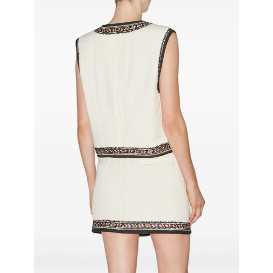 25SS 이자벨마랑에뚜왈 스웨터 C1J09E GI0043FA 23EC WHITE BLACK - ISABEL MARANT ETOILE