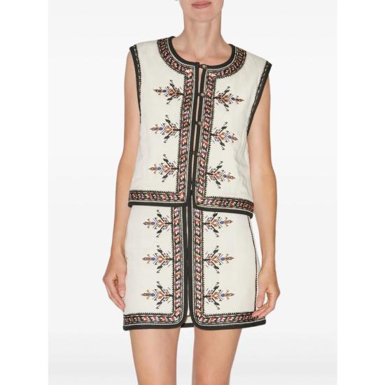 25SS 이자벨마랑에뚜왈 스웨터 C1J09E GI0043FA 23EC WHITE BLACK - ISABEL MARANT ETOILE