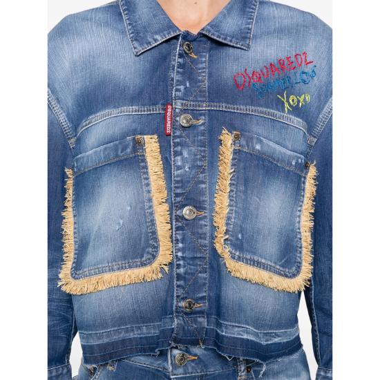 25SS 디스퀘어드2 데님 자켓 S30341 S73AM0358 470 BLUE - DSQUARED2