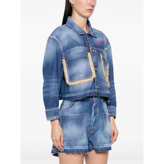 25SS 디스퀘어드2 데님 자켓 S30341 S73AM0358 470 BLUE - DSQUARED2