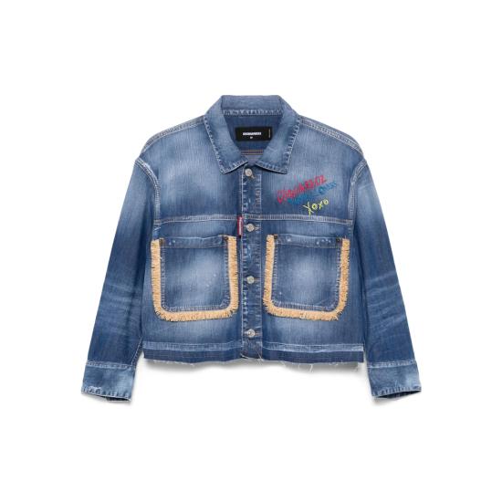 25SS 디스퀘어드2 데님 자켓 S30341 S73AM0358 470 BLUE