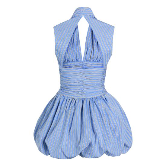 25SS 파투 숏 원피스 DR1760190 5065 BLUE WHITE - PATOU