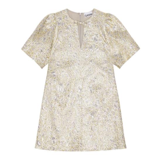 25SS 가니 원피스 W0036 012 GOLD SILVER