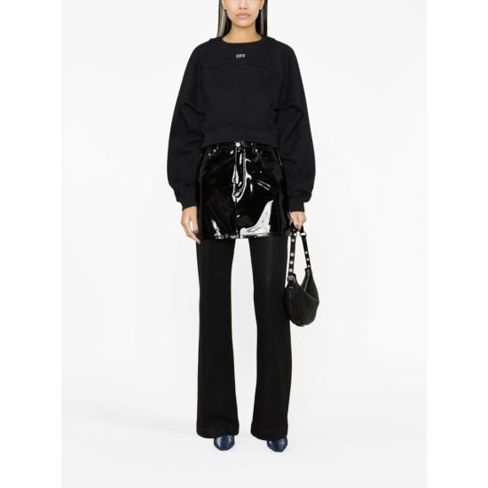  오프화이트 탑 OWBA071F23JE R001 1001 BLACK - OFF WHITE