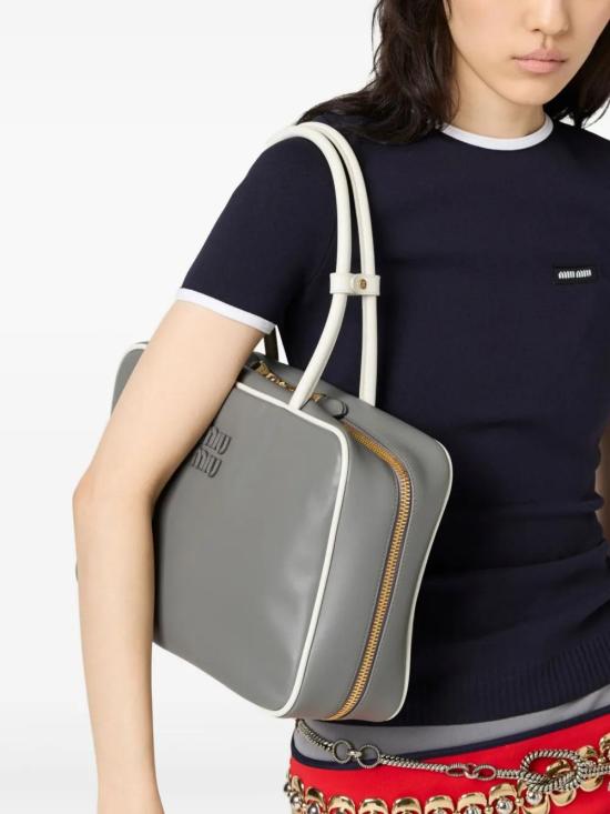  미우미우 토트백 5BB117VMLN2IBP grey - MIU MIU