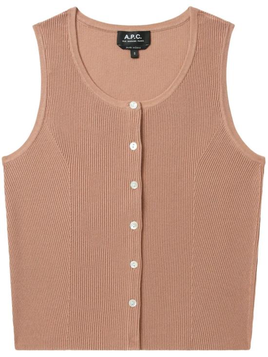  아페쎄 민소매 티셔츠 VIALMF23410 sand beige