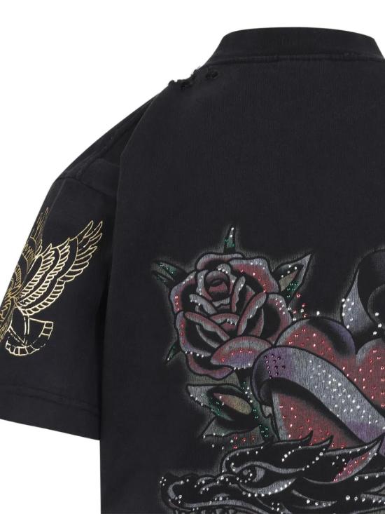  발렌시아가 반팔 티셔츠 809122TRVZ2 black - BALENCIAGA