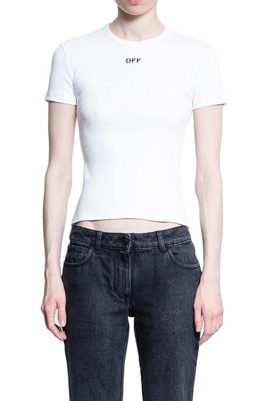 25SS 오프화이트 긴팔 티셔츠 OWAA065C99JER0050110 WHITE