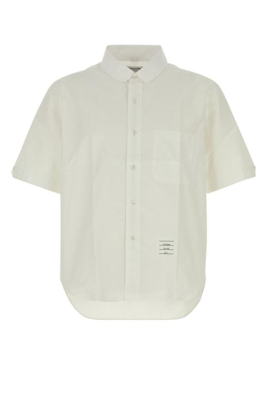 25SS 톰브라운 반팔 셔츠 MWS322A03113 100 WHITE - THOM BROWNE