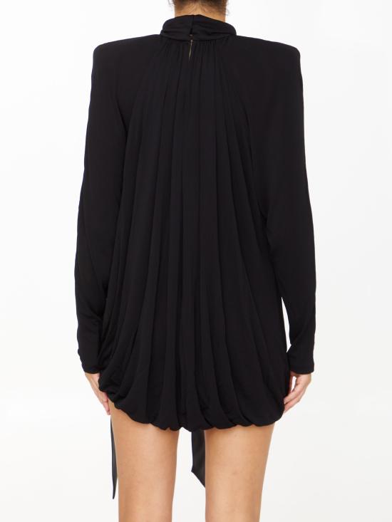  생로랑 미디 원피스 744258 BLACK - SAINT LAURENT