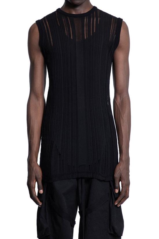 25SS Halos 민소매 티셔츠 CORVBK Black